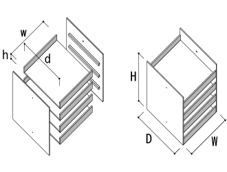 Shelf トレー 4段(奥行350mm専用)