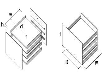 Shelf トレー 4段（奥行350mm専用）