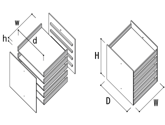 Shelf トレー 5段（奥行350mm専用）