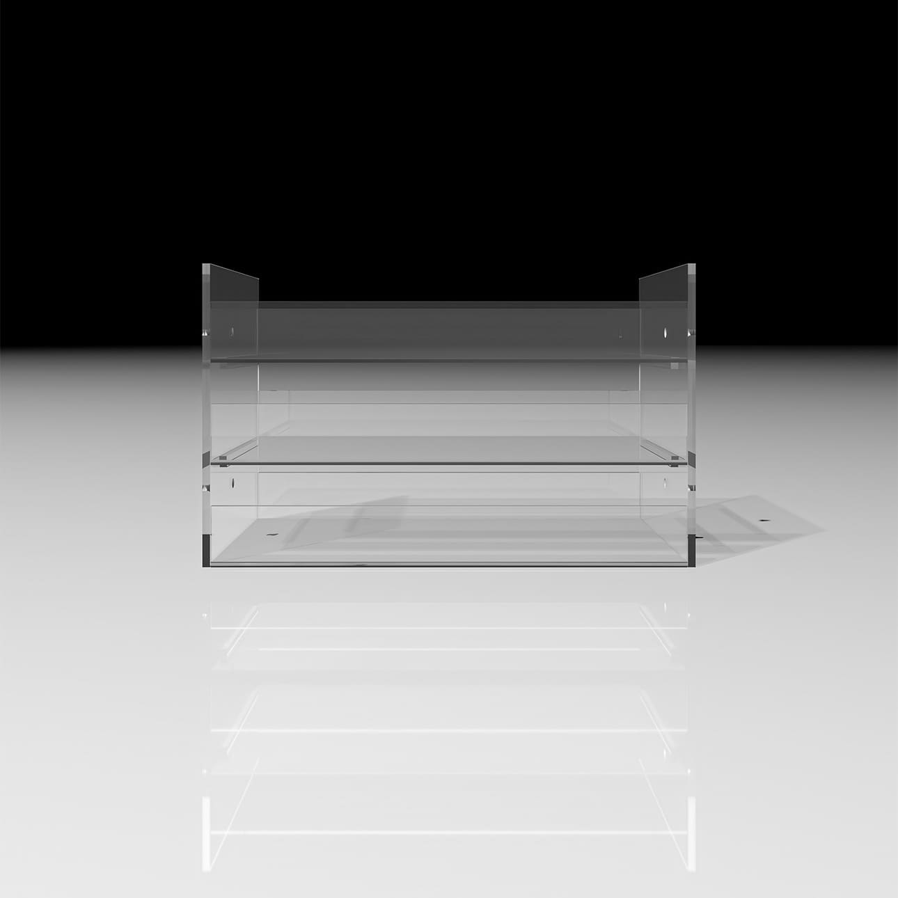 Shelf アクリルトレー 3段（本棚・奥行180mm専用）