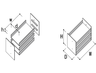 Shelf トレー 3段（奥行180mm専用）