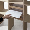 Shelf トレー 3段(本棚・奥行250mm専用)