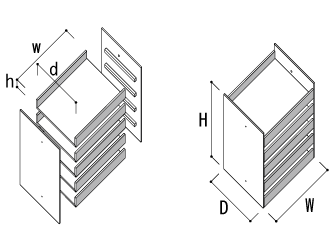 Shelf トレー 5段（奥行250mm専用）