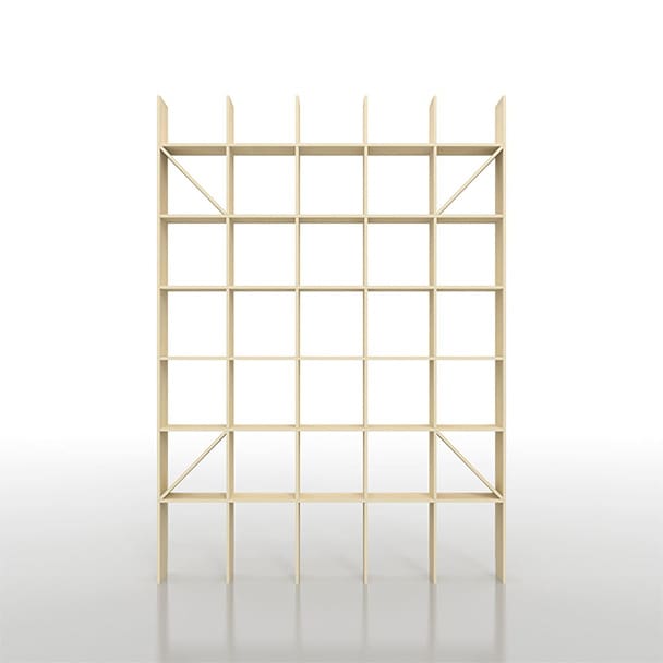 SLF-1800-2400-EX 壁一面の本棚 奥行250mm 縦7コマ×横5コマ