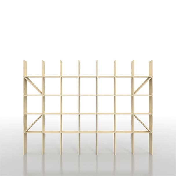 SLF-2400-1800-EX 壁一面の本棚 奥行250mm 縦5コマ×横7コマ