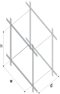 Shelf 壁一面の本棚 奥行250mm 縦7コマ×横7コマ 内部有効寸法