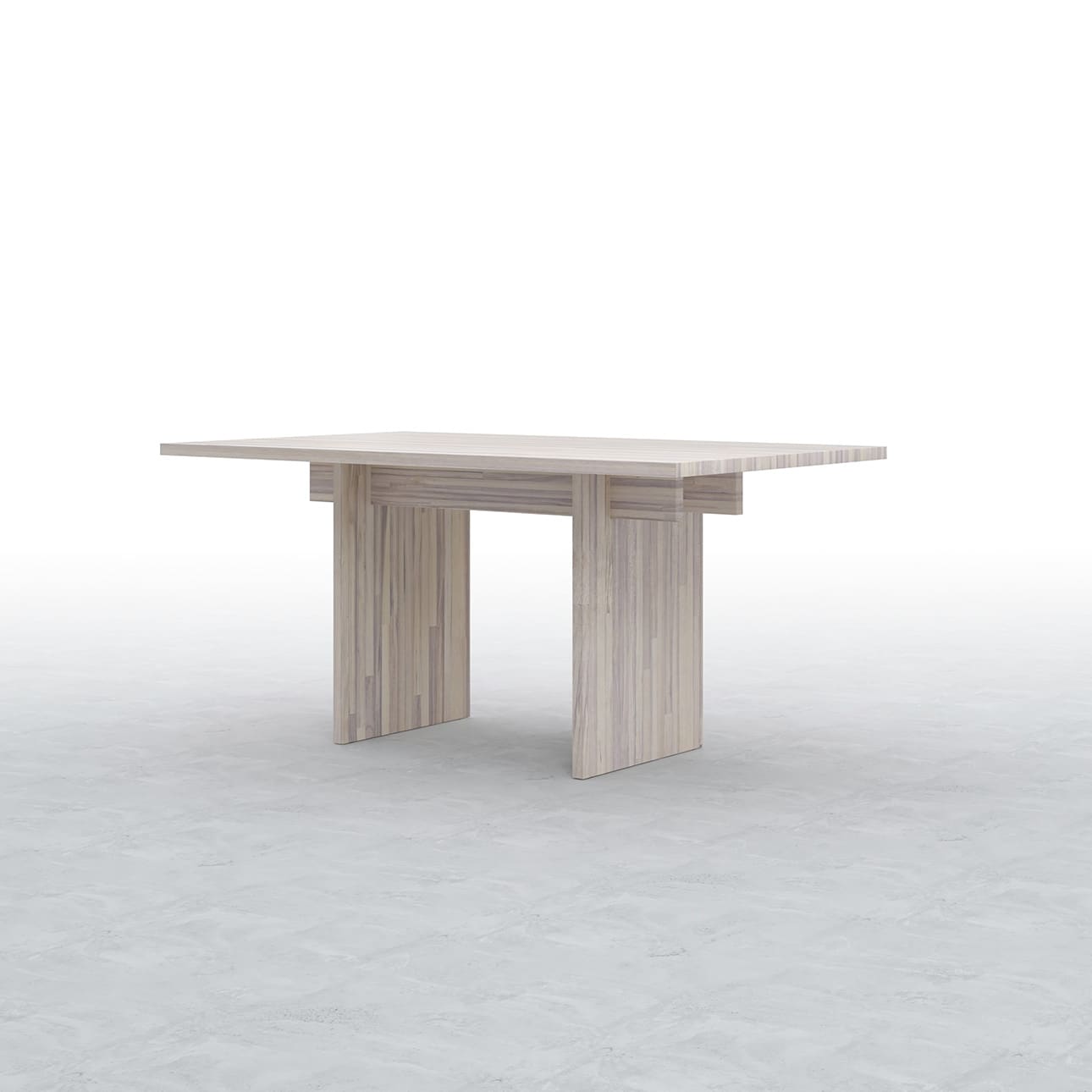 Tavola ダイニングテーブル 木製脚 幅1500×奥行900㎜ ハックベリー（ホワイト）