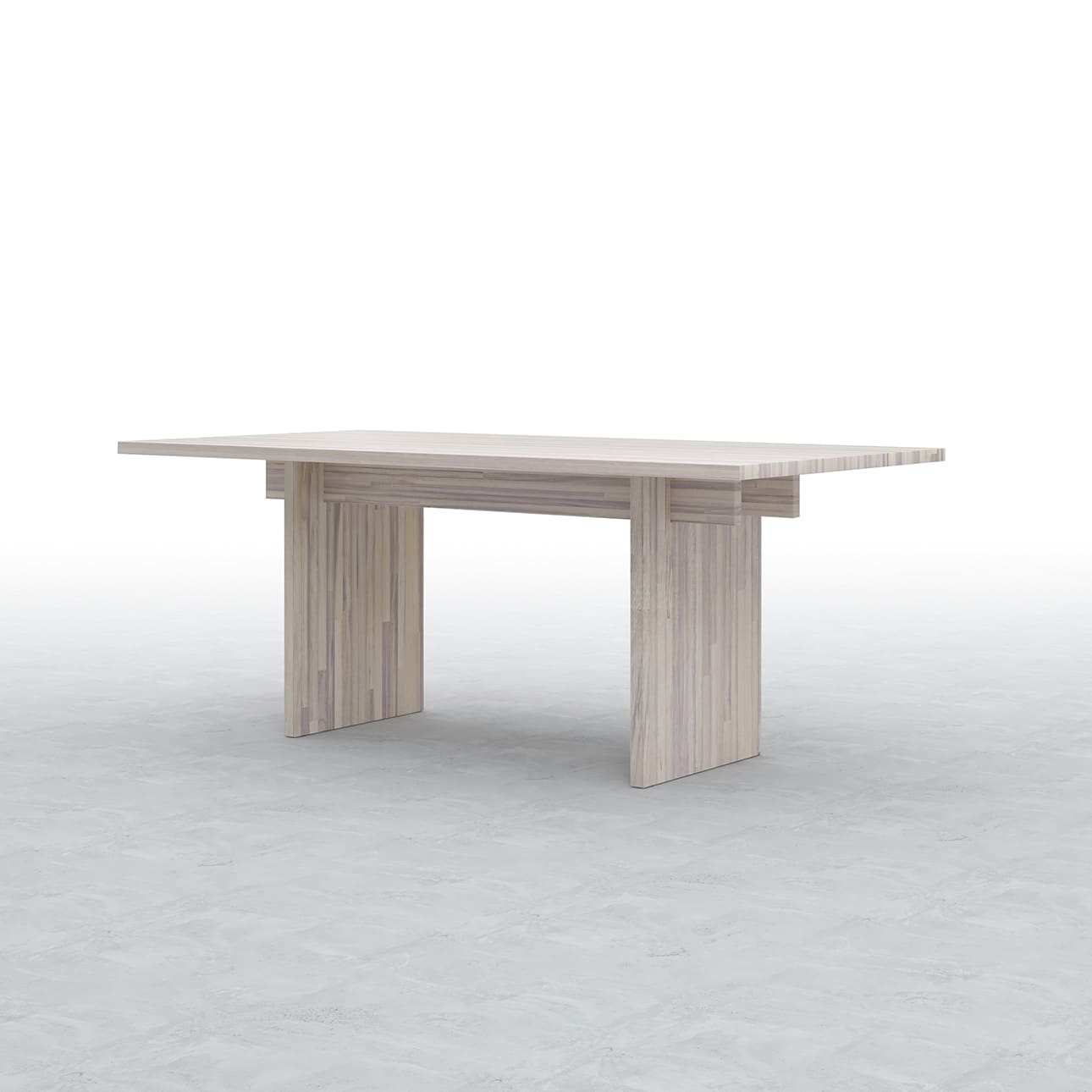 Tavola ダイニングテーブル 木製脚 幅1800×奥行900㎜ ハックベリー（ホワイト）