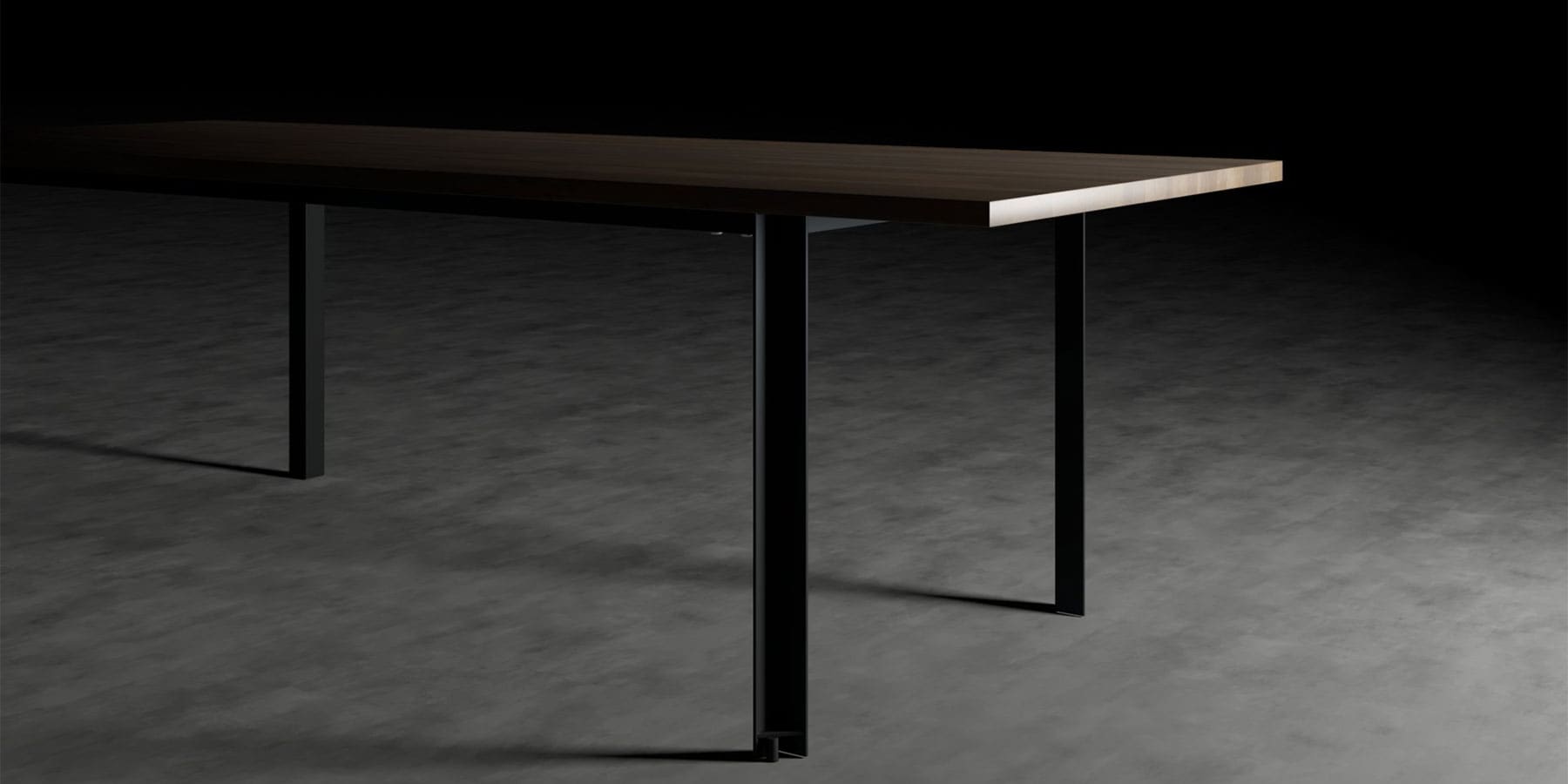 おしゃれな会議室用テーブル① 『マルゲリータ Tavola（タヴォーラ）ダイニングテーブル スチール脚（SL）』