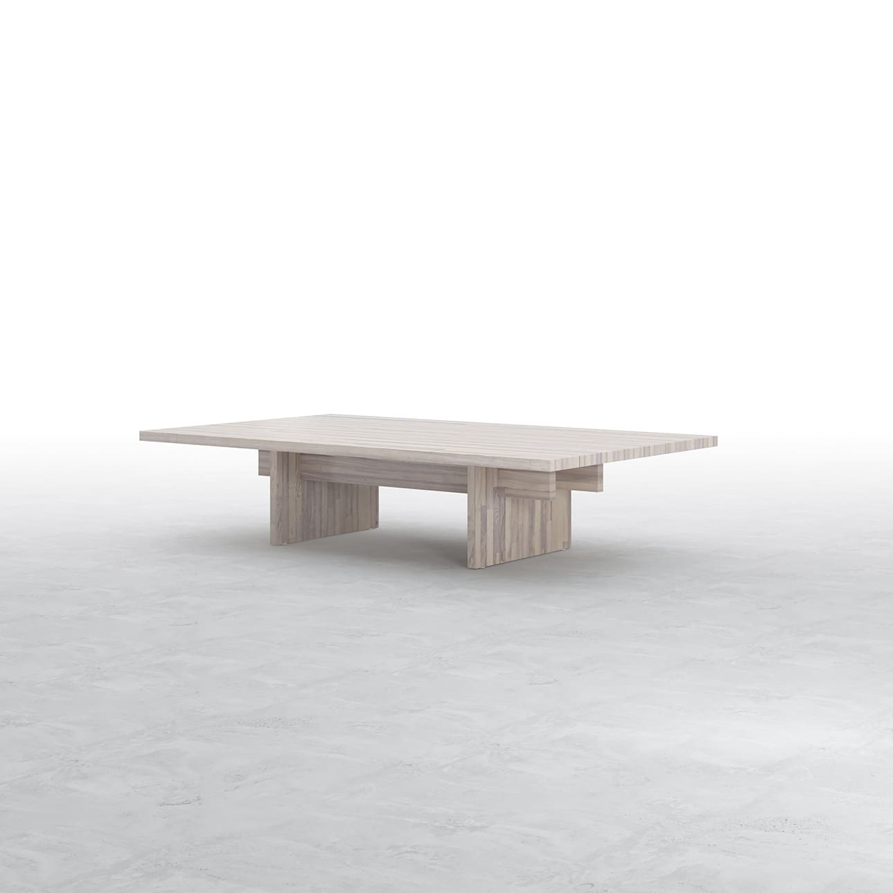 Tavola リビングテーブル 幅1500×奥行900㎜ ラバーウッド(ホワイト)