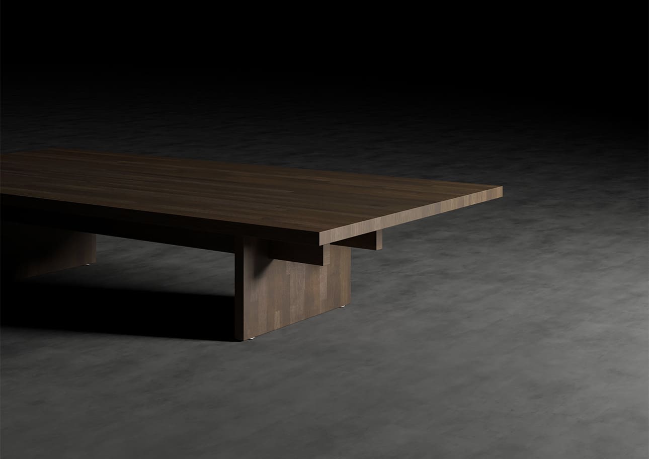 リビングテーブル 幅1800 奥行900 天然木 無垢集成材 食卓 ローテーブル シンプル スタイリッシュ モダン おしゃれ 大型 大きい