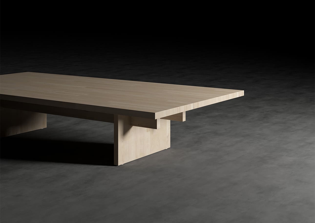 リビングテーブル 幅1800 奥行900 天然木 無垢集成材 食卓 ローテーブル シンプル スタイリッシュ モダン おしゃれ 大型 大きい