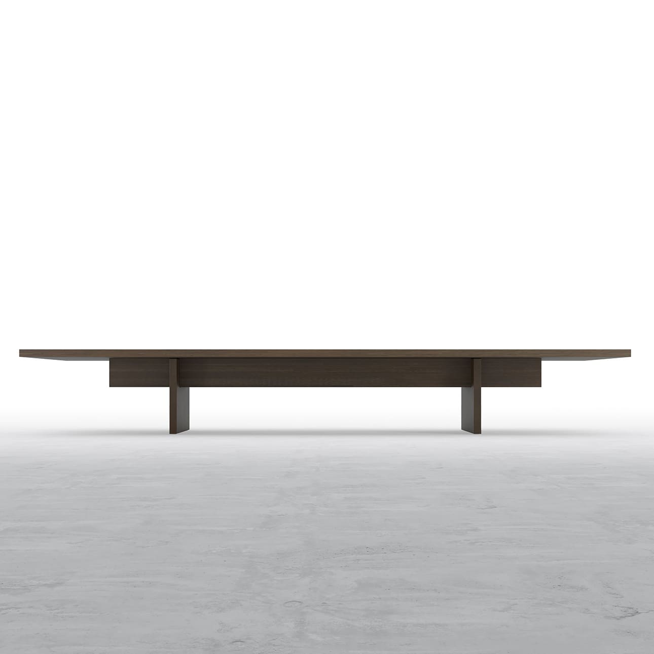 Tavola リビングテーブル 幅2400×奥行900㎜ ラバーウッド(ブラウン)