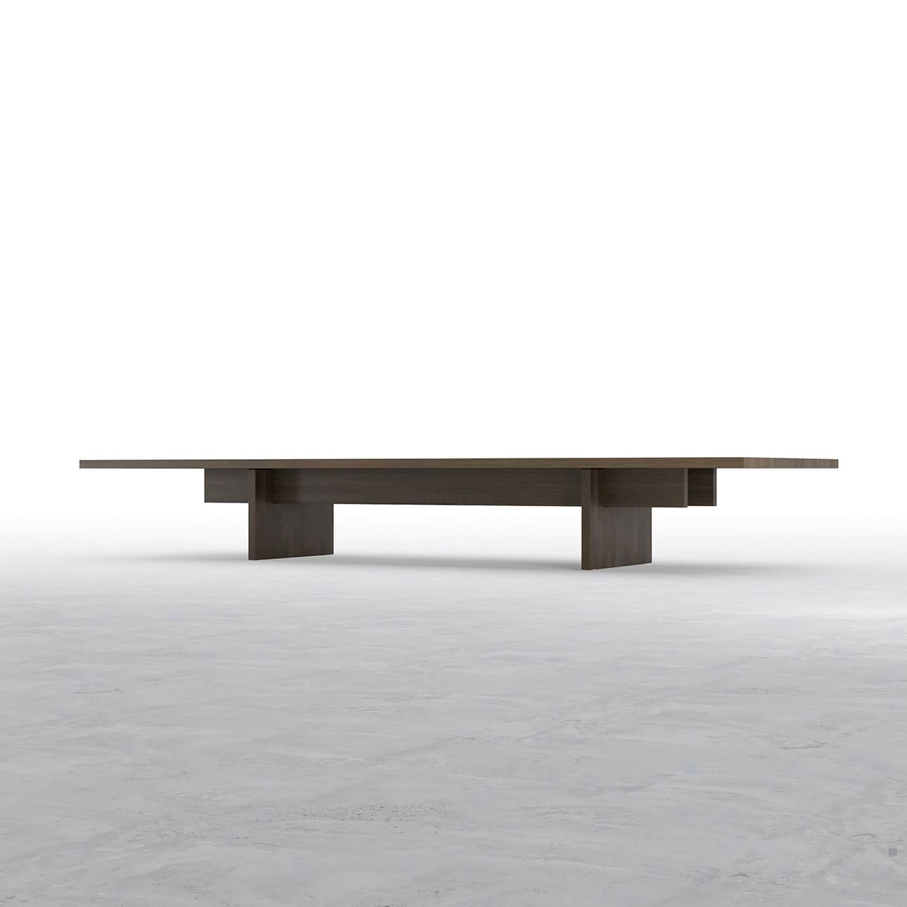 Tavola リビングテーブル 幅2400×奥行900㎜ ラバーウッド(ブラウン)