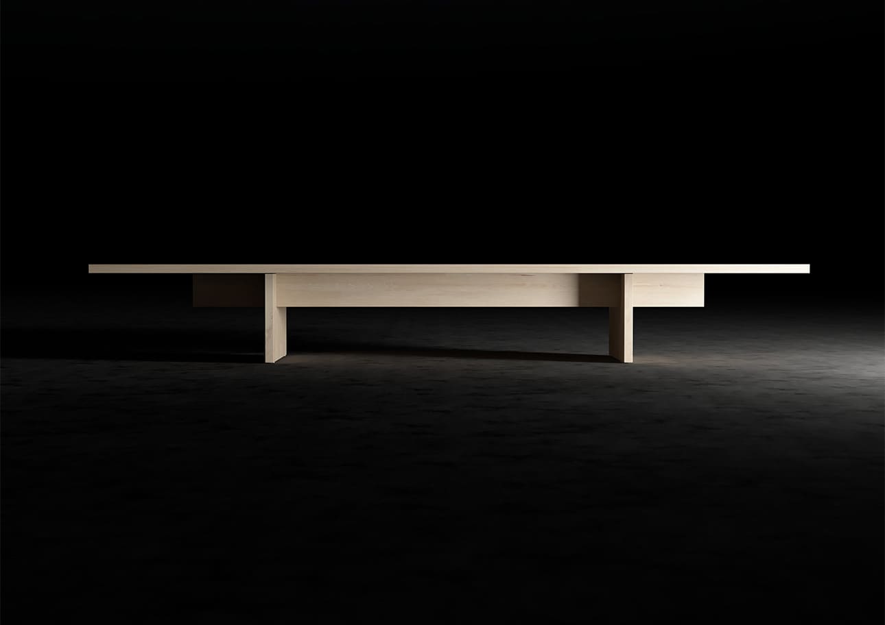 リビングテーブル  幅2400 奥行900 天然木 無垢集成材 リビングテーブル ローテーブル シンプル スタイリッシュ モダン おしゃれ 大型 大きい