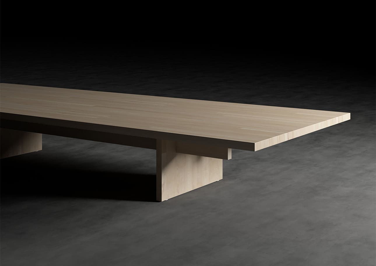 リビングテーブル  幅2400 奥行900 天然木 無垢集成材 リビングテーブル ローテーブル シンプル スタイリッシュ モダン おしゃれ 大型 大きい