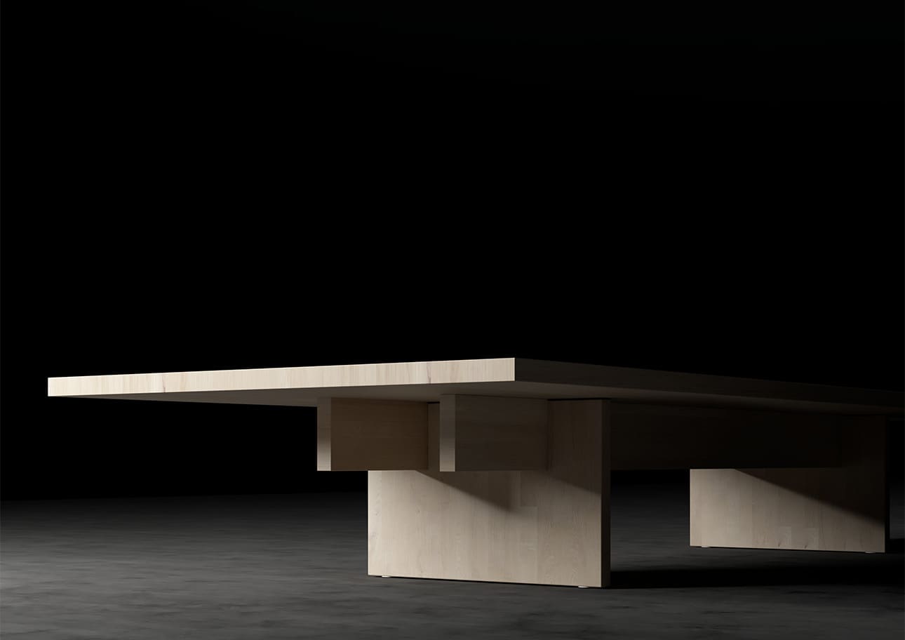 リビングテーブル  幅2400 奥行900 天然木 無垢集成材 リビングテーブル ローテーブル シンプル スタイリッシュ モダン おしゃれ 大型 大きい