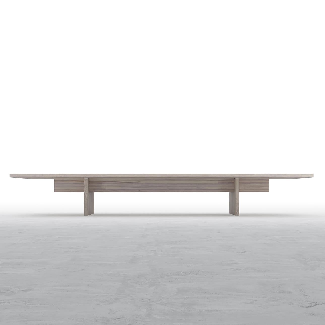 Tavola リビングテーブル 幅2400×奥行900㎜ ラバーウッド(ホワイト)