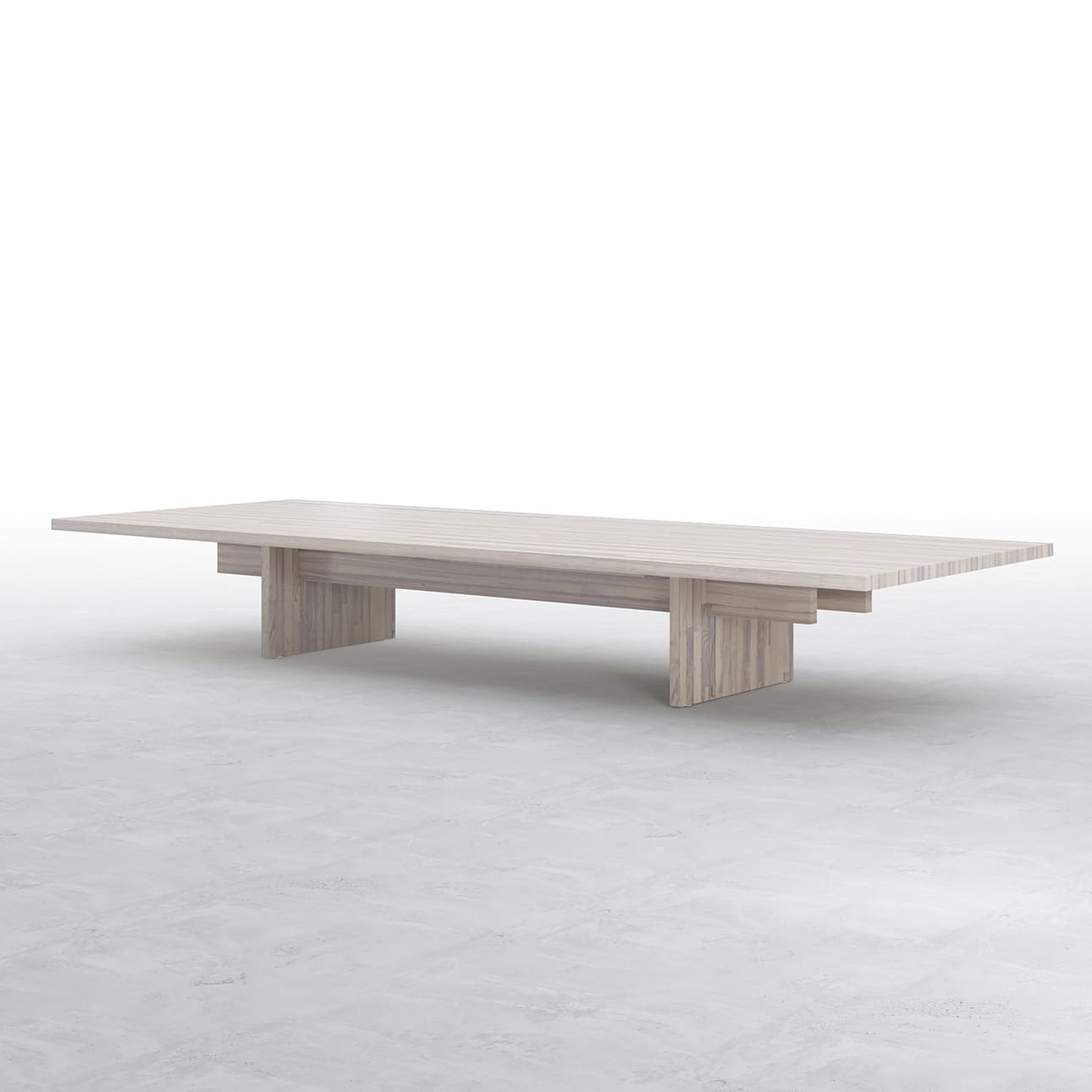 Tavola リビングテーブル 幅2400×奥行900㎜ ラバーウッド(ホワイト)