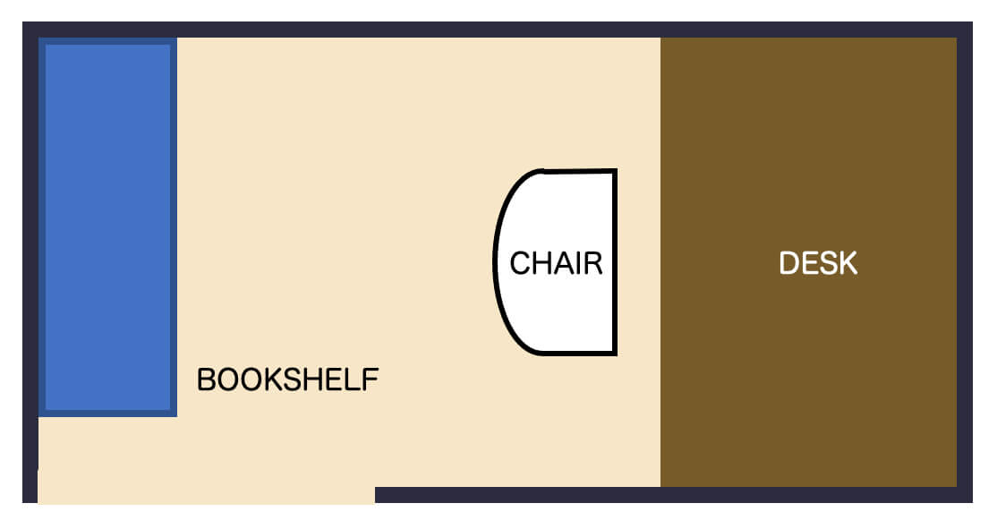 1畳サイズの書斎スペースの場合