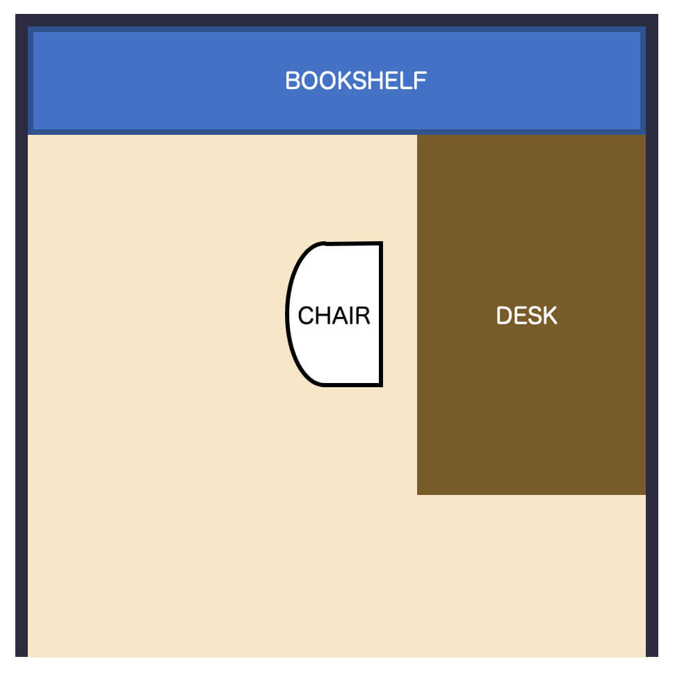 2畳サイズの書斎スペースの場合