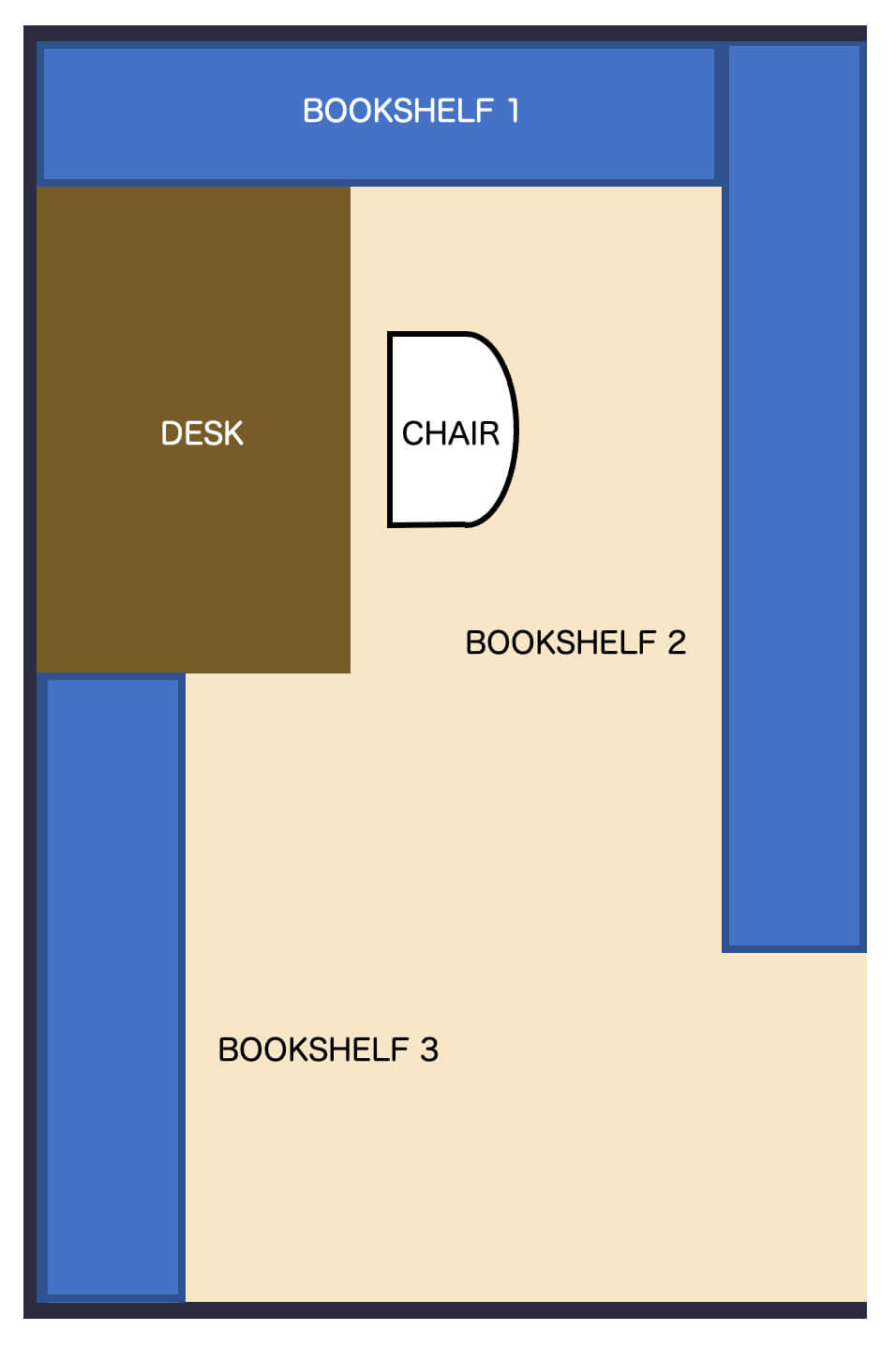 3畳サイズの書斎スペースの場合