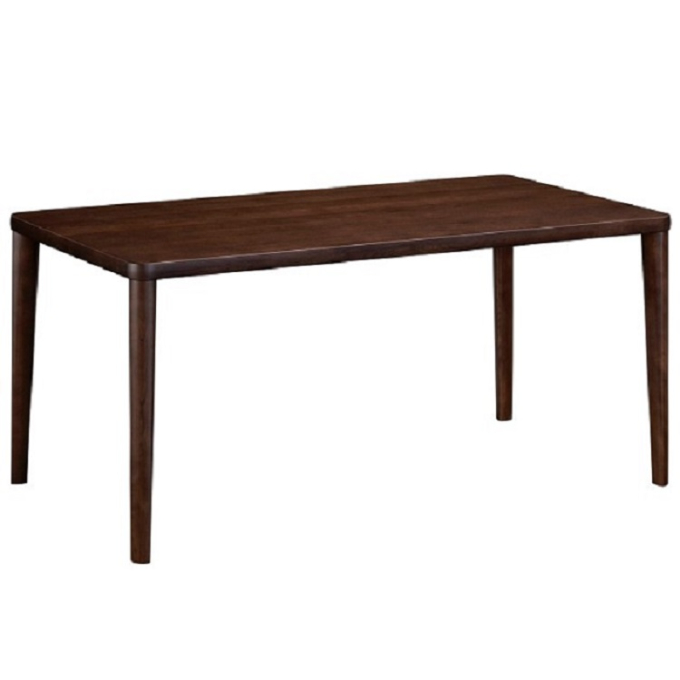 おすすめ木製リビングテーブル④角を落とした優しい手障りのプレーンなテーブル　カリモク　オーク材テーブル・丸脚・幅１８０ｃｍ
