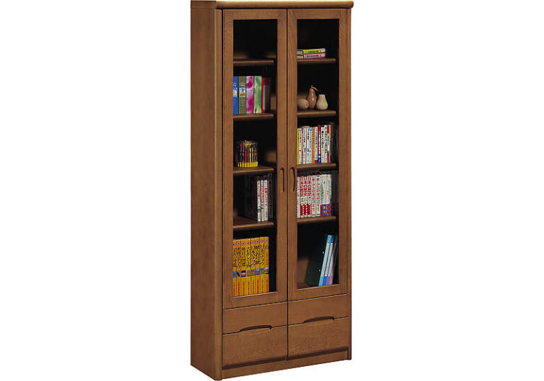 書斎に置きたい本棚⑥ガラス扉付きの落ち着いた本棚「カリモクHT2380MH」
