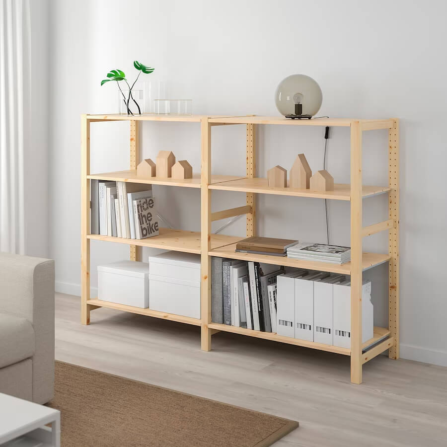 おしゃれな木製ラック⑥ 北欧らしい無垢材の雰囲気が魅力の木製ラック『IKEA イーヴァル』