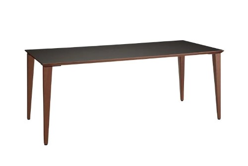 おしゃれなオフィステーブル⑦ ブラックを基調としたシックなオフィステーブル『ディノス アルススタイル ダイニングテーブル』