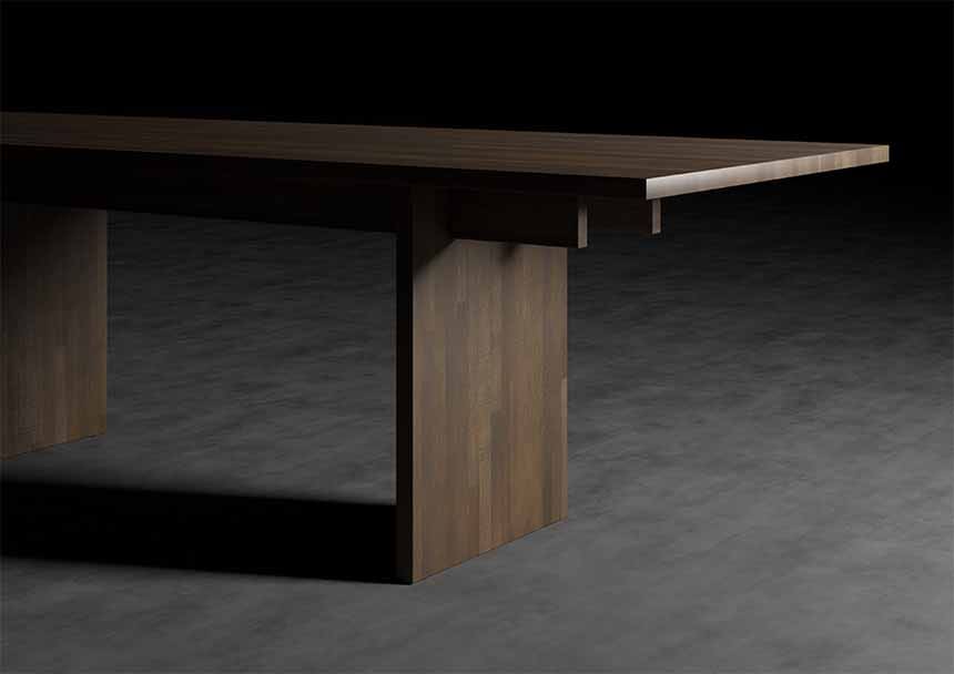 おしゃれなリビングテーブル① 『マルゲリータ Tavola（タヴォーラ）ダイニングテーブル』木製脚
