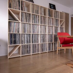 【File 765】壁一面のレコード棚 - Shelf 壁一面の本棚 奥行350ｍｍ - マルゲリータお客様事例