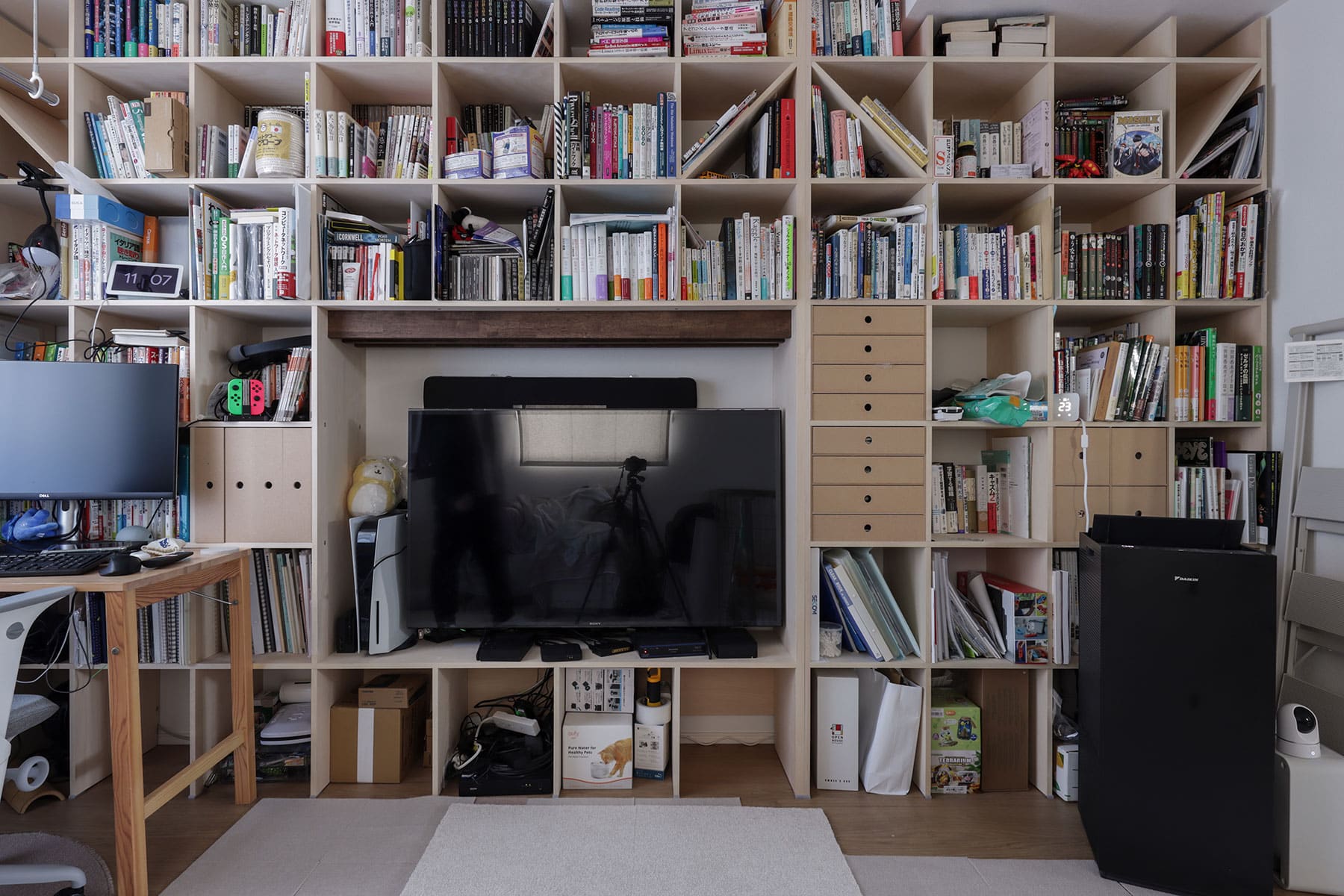 【File 936】- Shelf 壁一面の本棚 奥行350mm - マルゲリータお客様事例