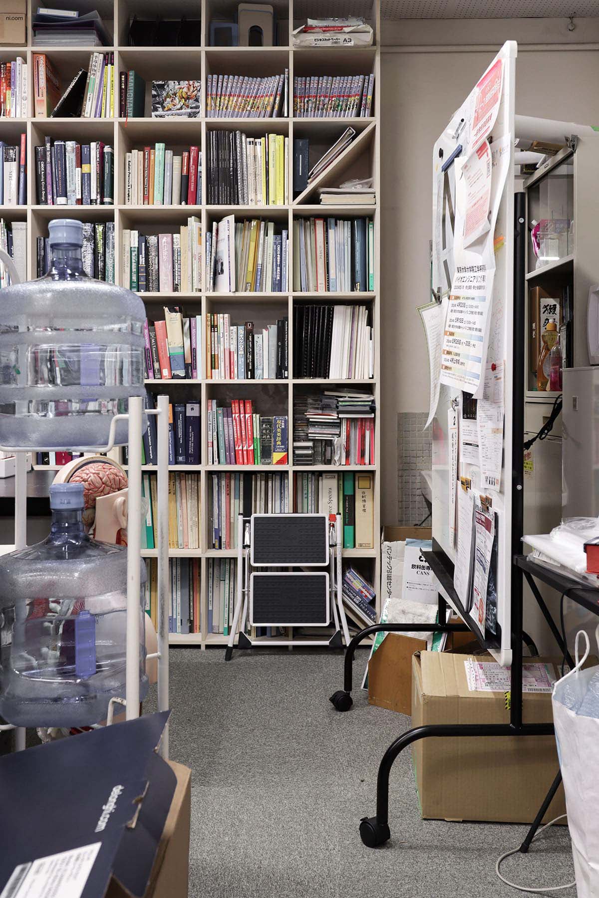 【File 937】東京大学 核医学イメージングの研究室に - Shelf 壁一面の本棚 奥行250mm - マルゲリータお客様事例
