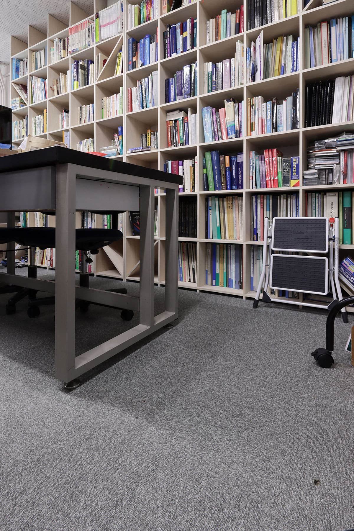 【File 937】東京大学 核医学イメージングの研究室に - Shelf 壁一面の本棚 奥行250mm - マルゲリータお客様事例
