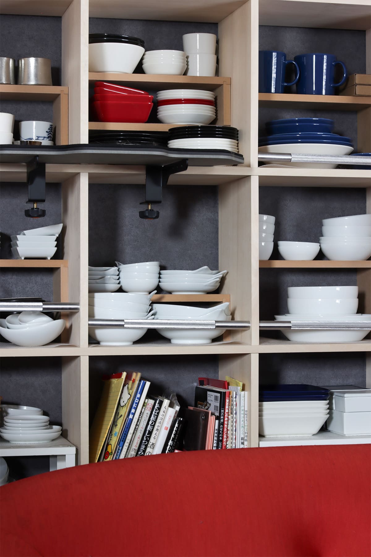 バー空間の収納棚 - Shelf 壁一面の本棚 奥行350mm - マルゲリータお客様事例