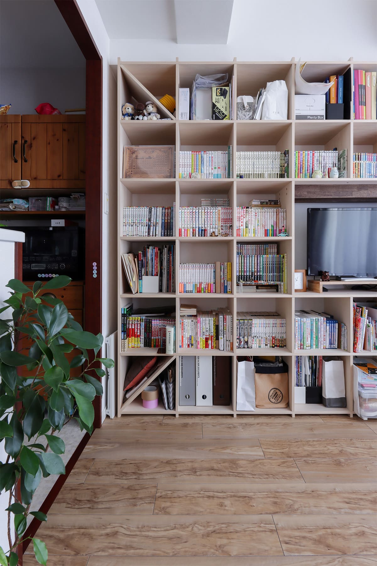 リビングボード - Shelf 開口部のある本棚 - マルゲリータお客様の声