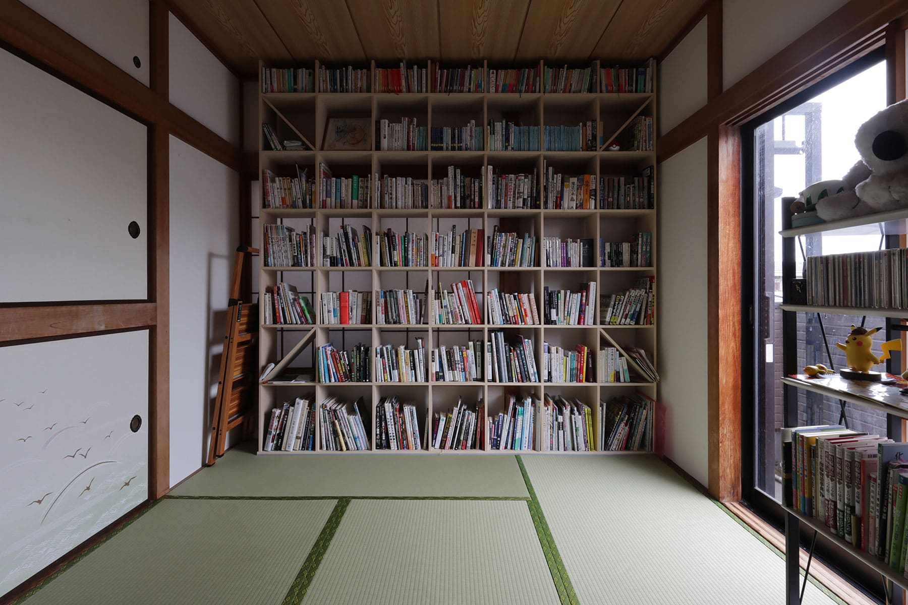 和室の本棚 - Shelf 壁一面の本棚 奥行250mm - マルゲリータお客様事例