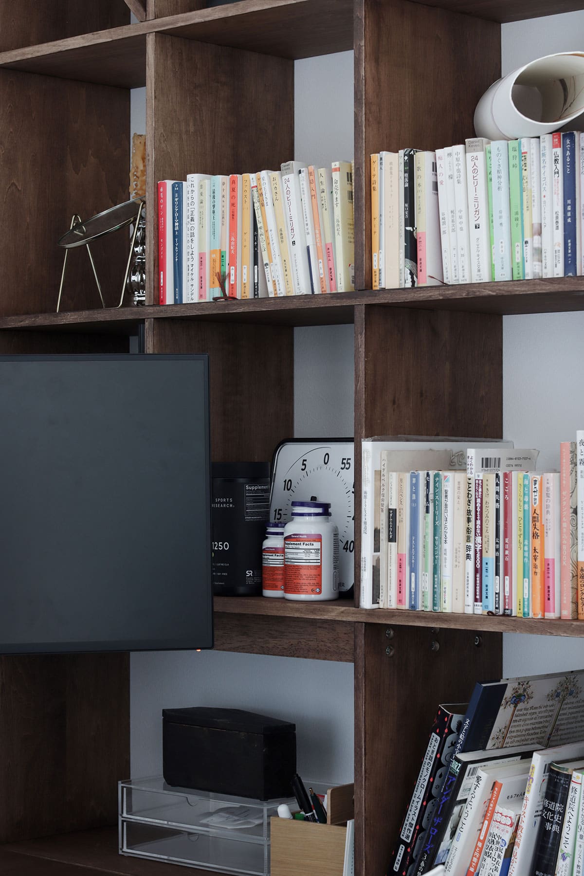 書斎の本棚 - Shelf 壁一面の本棚 奥行250mm - マルゲリータお客様事例
