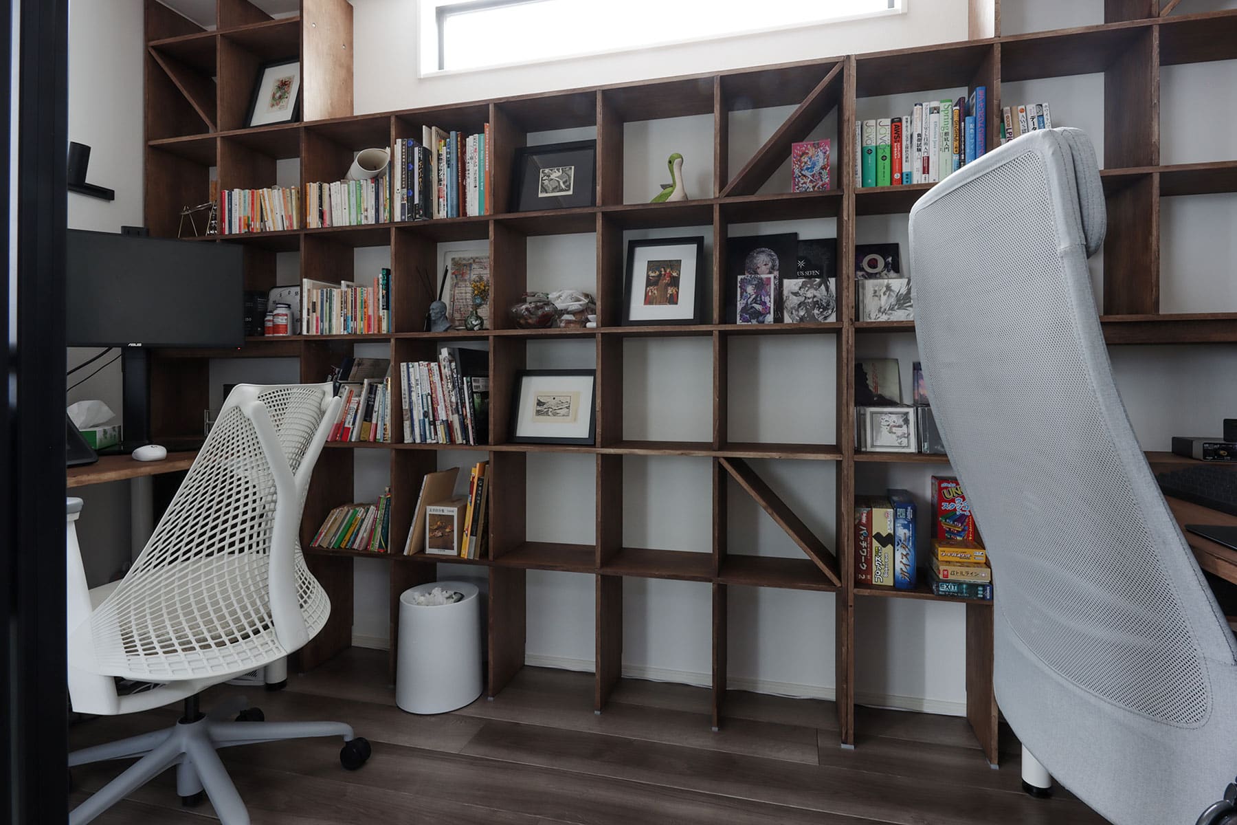 書斎の本棚 - Shelf 壁一面の本棚 奥行250mm - マルゲリータお客様事例