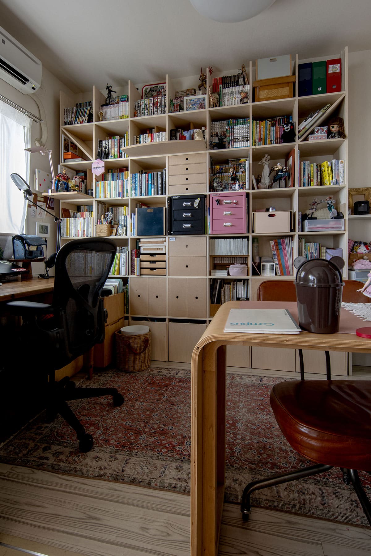 書斎の本棚 - Shelf 壁一面の本棚 奥行350mm - マルゲリータお客様事例