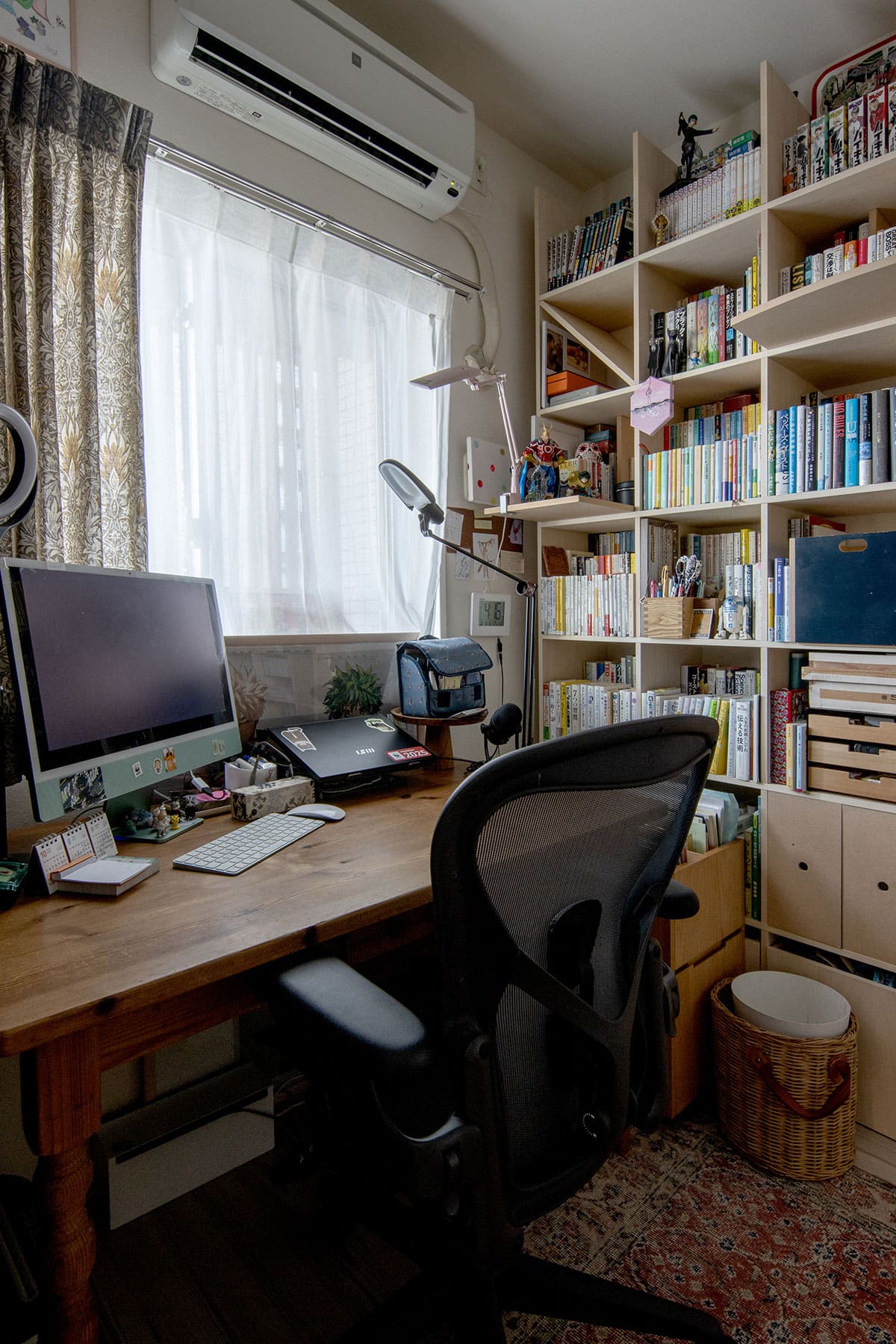 書斎の本棚 - Shelf 壁一面の本棚 奥行350mm - マルゲリータお客様事例