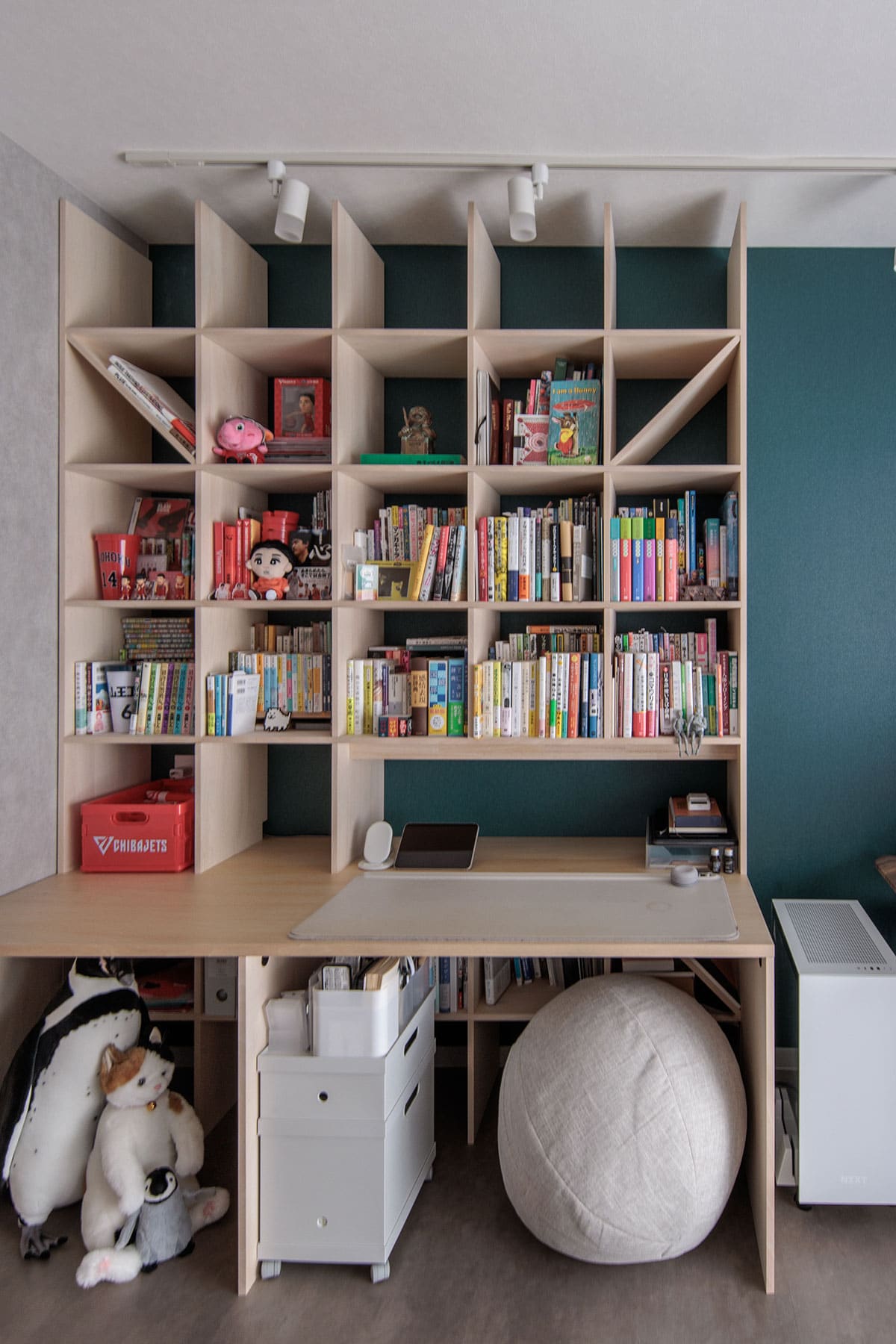 ワークスペースの本棚 - Shelf カウンター付き本棚 - マルゲリータお客様事例