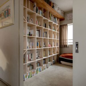 リビングの本棚 - Shelf 壁一面の本棚 奥行250mm - マルゲリータお客様事例