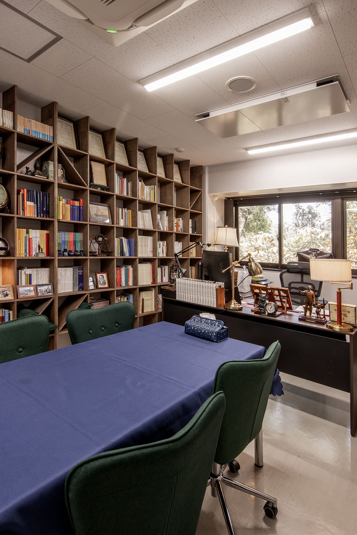 筑波大学人間系教育学域の研究室に - Shelf 壁一面の本棚 奥行250mm/ロータイプ本棚 - マルゲリータお客様事例