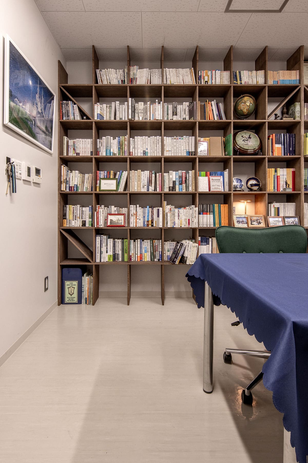 筑波大学人間系教育学域の研究室に - Shelf 壁一面の本棚 奥行250mm/ロータイプ本棚 - マルゲリータお客様事例