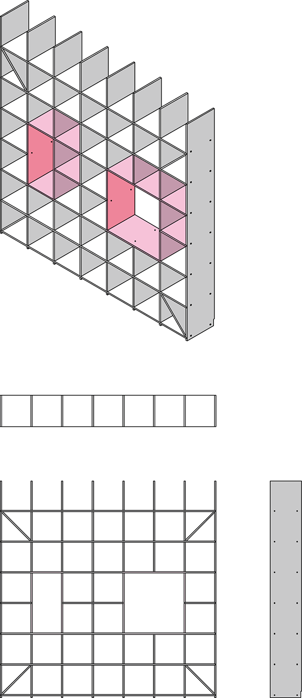 梁下にジャストサイズの収納本棚を設置 窓やエアコンも避けて大容量の収納の事例を紹介