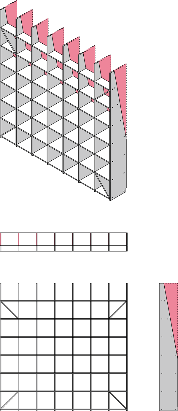 梁下にジャストサイズの収納本棚を設置 窓やエアコンも避けて大容量の収納の事例を紹介