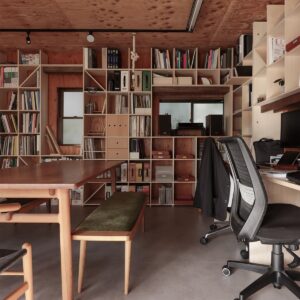 マルゲリータ芦屋ショールーム - Shelf 壁一面の本棚 - マルゲリータお客様事例