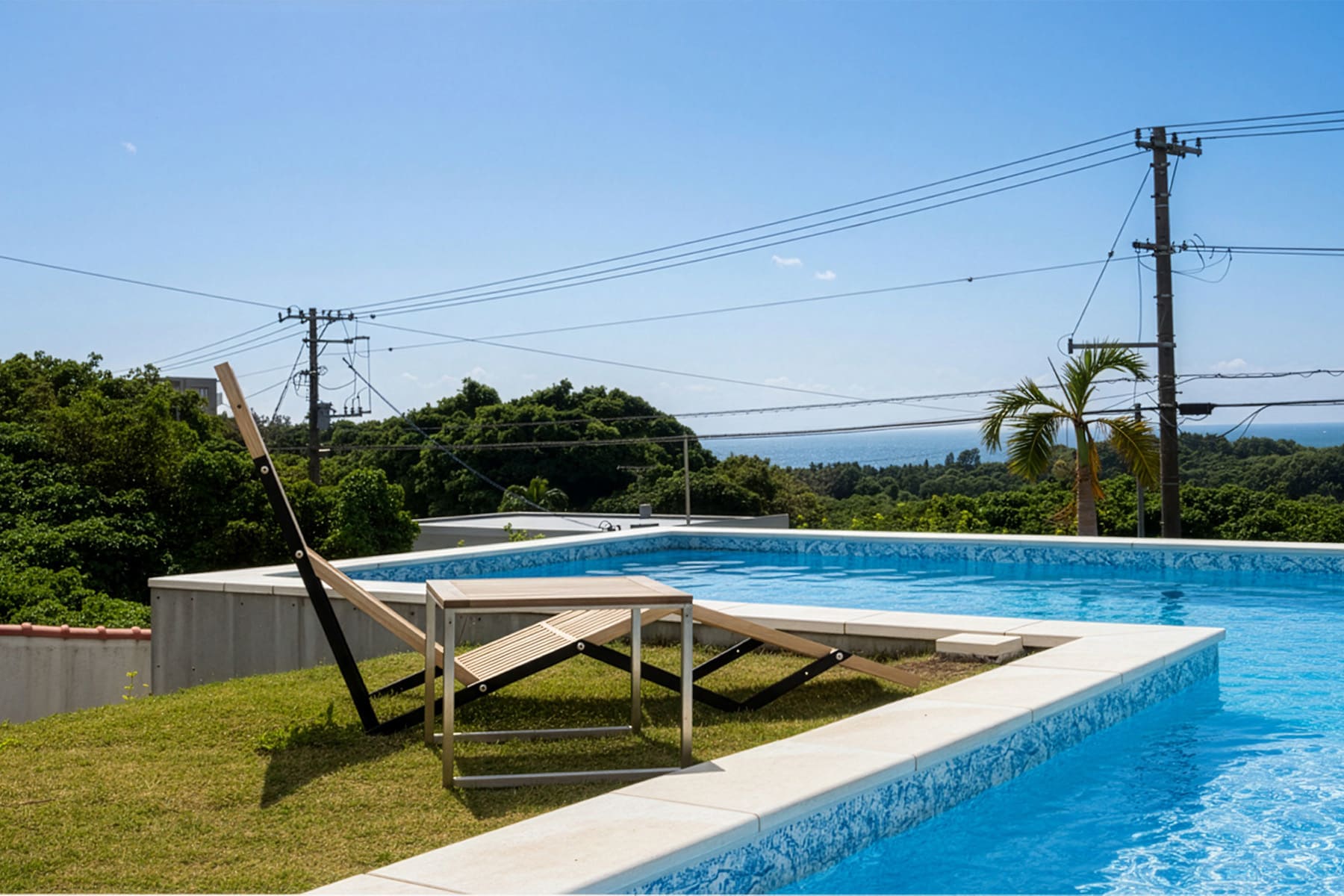 石垣島の民泊プールサイドに - EXA アウトドアファニチャー - マルゲリータお客様事例